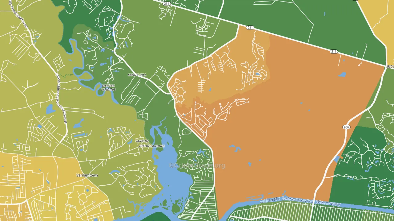 Varnum, NC Map of Murder Rates