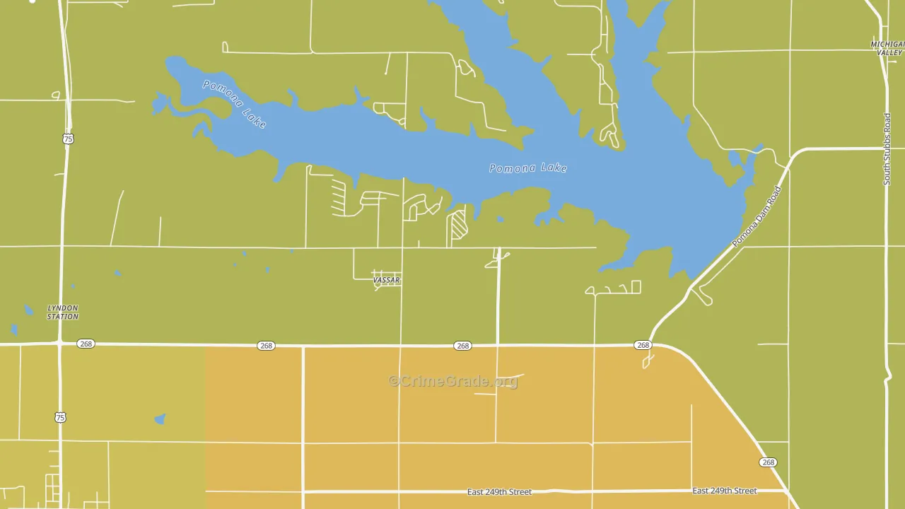 Vassar, KS Map of Murder Rates