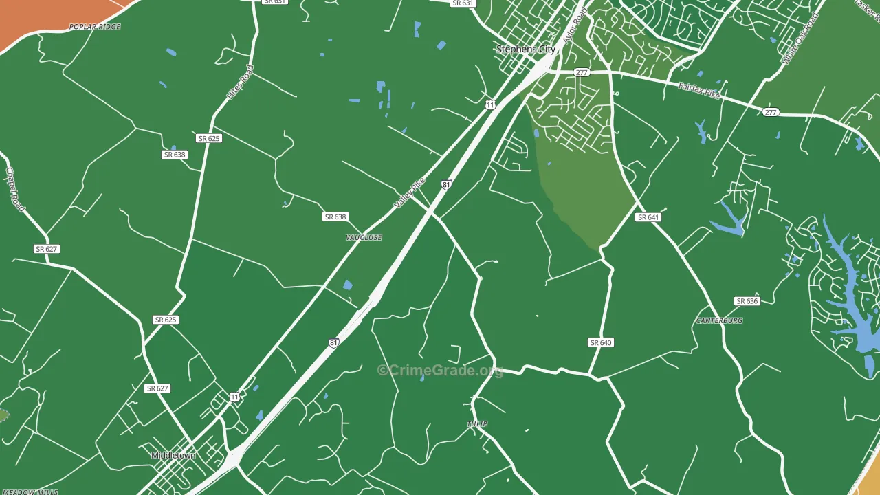Vaucluse, VA Map of Murder Rates