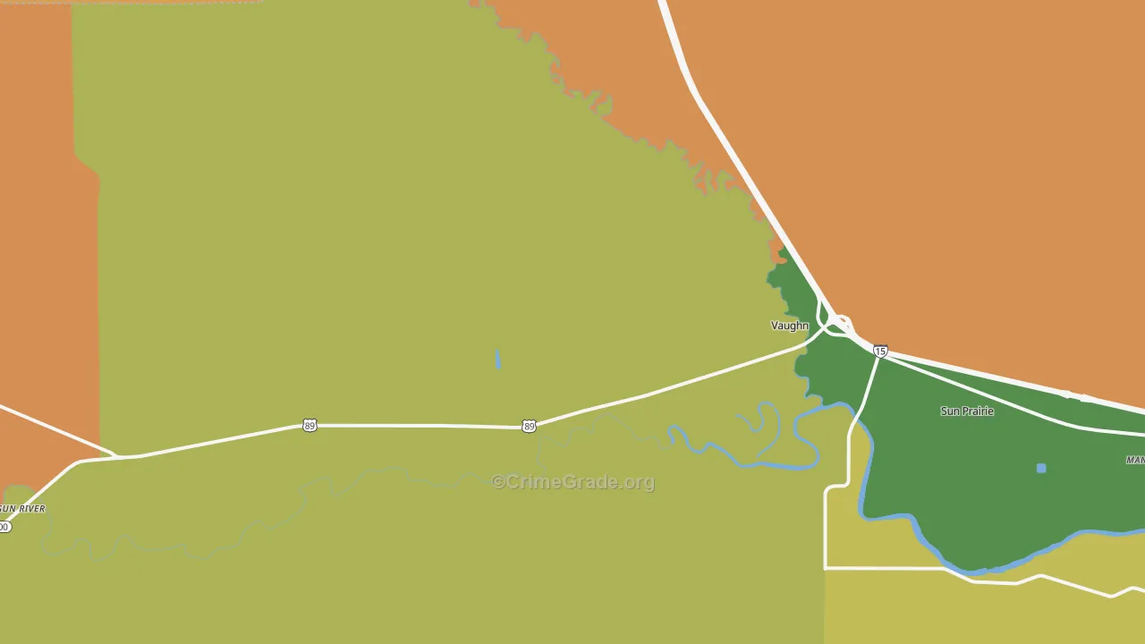 Vaughn, MT Map of Murder Rates