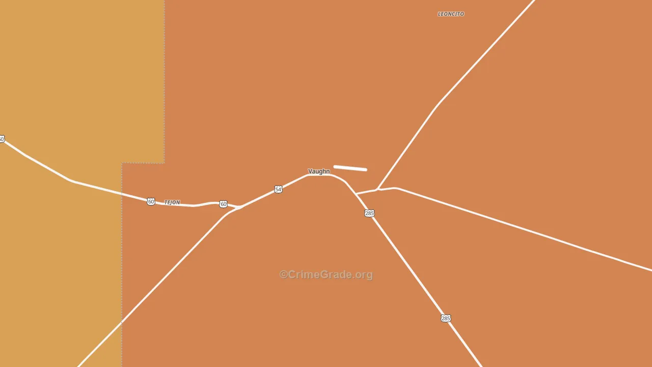 Vaughn, NM Map of Murder Rates