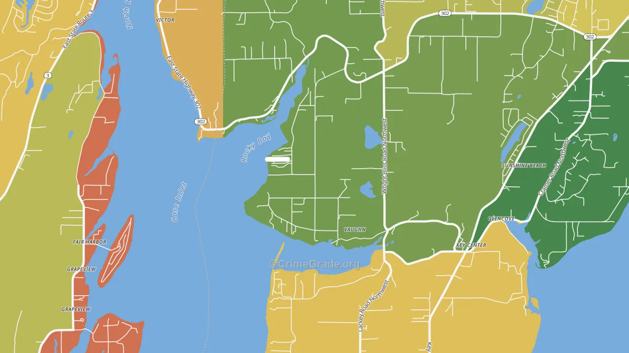 Vaughn, WA Map of Murder Rates