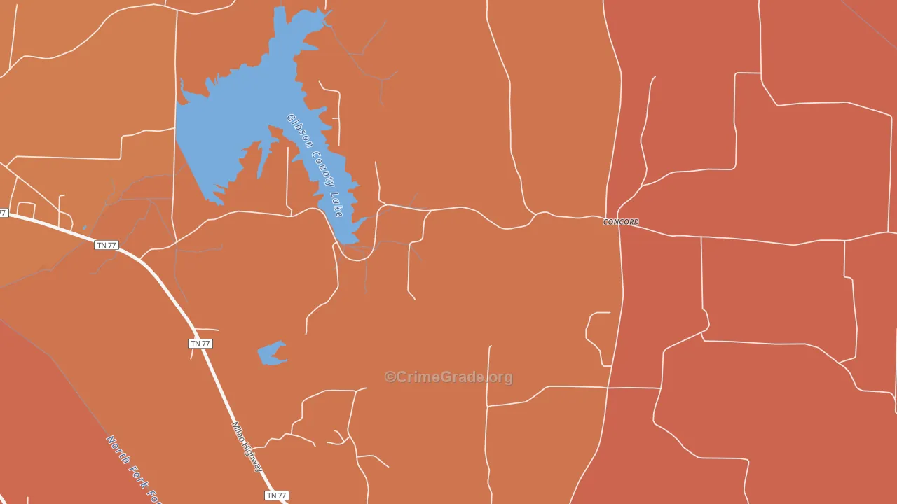 Vaughns Grove, TN Map of Murder Rates