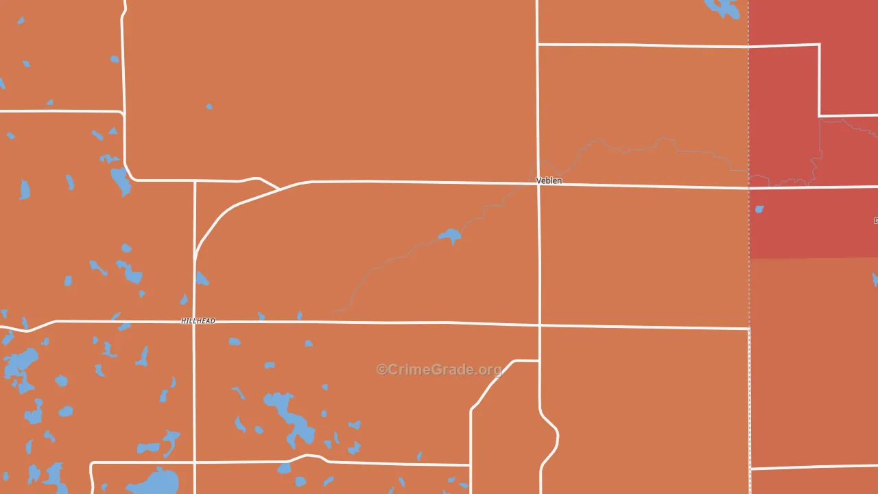 Veblen, SD Map of Murder Rates