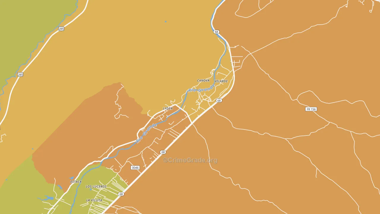 Velarde, NM Map of Murder Rates