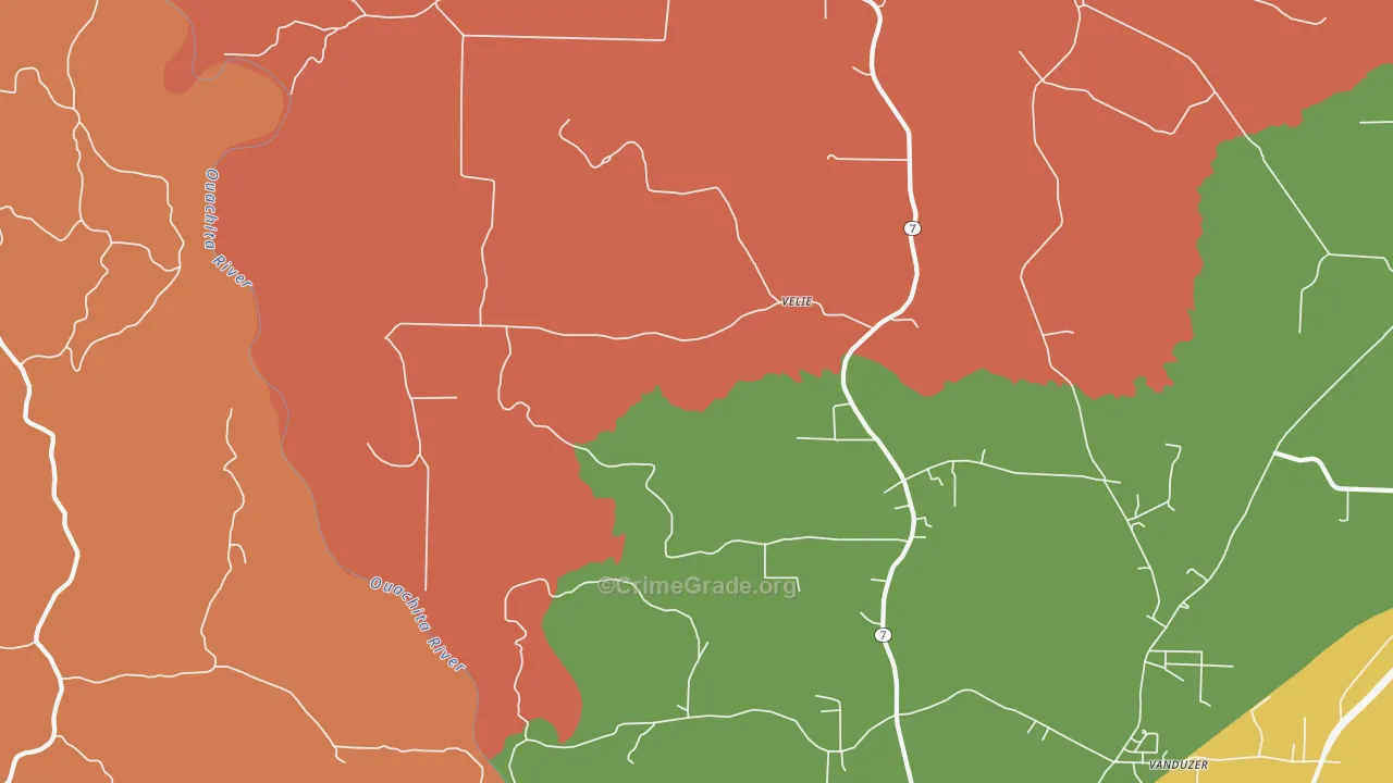 Velie, AR Map of Murder Rates
