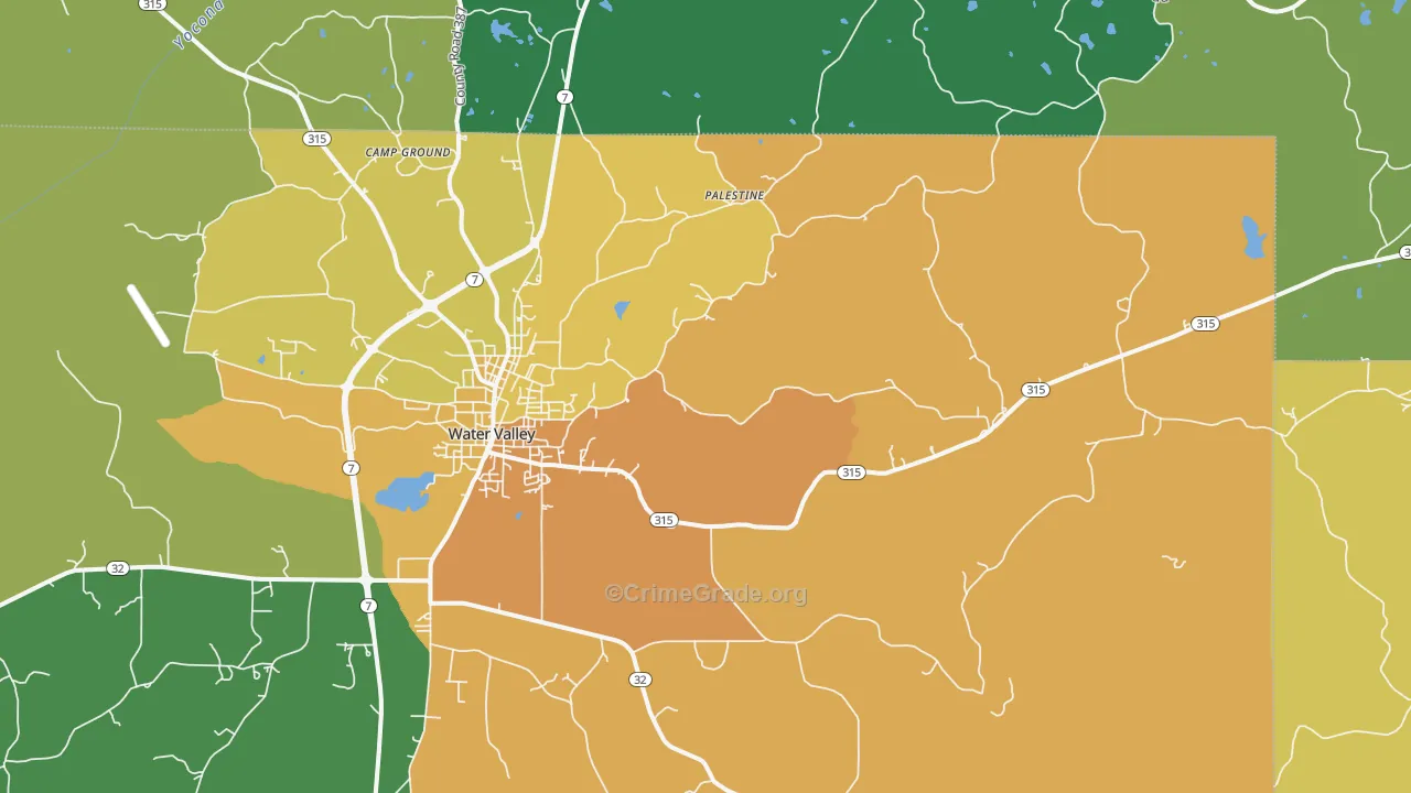 Velma, MS Map of Murder Rates