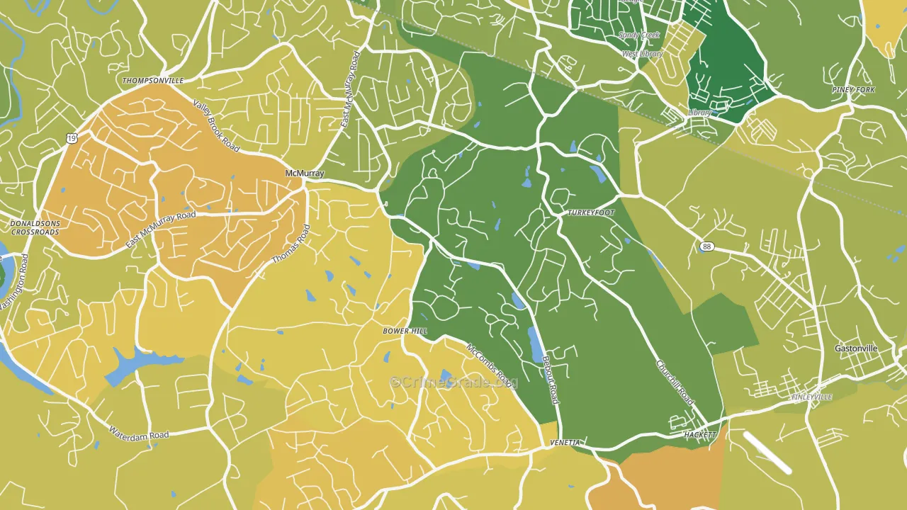 Venetia, PA Map of Murder Rates