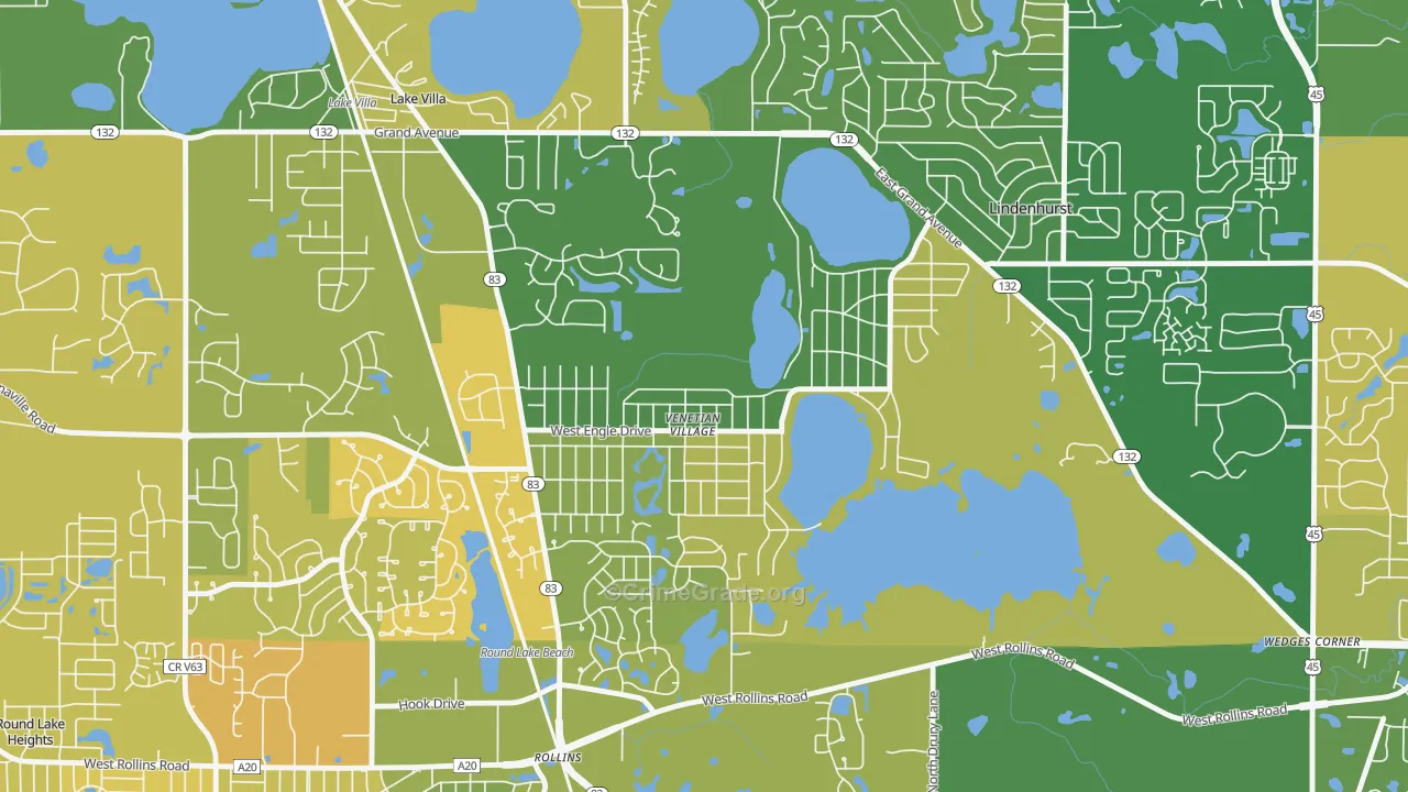 Venetian Village, IL Map of Murder Rates