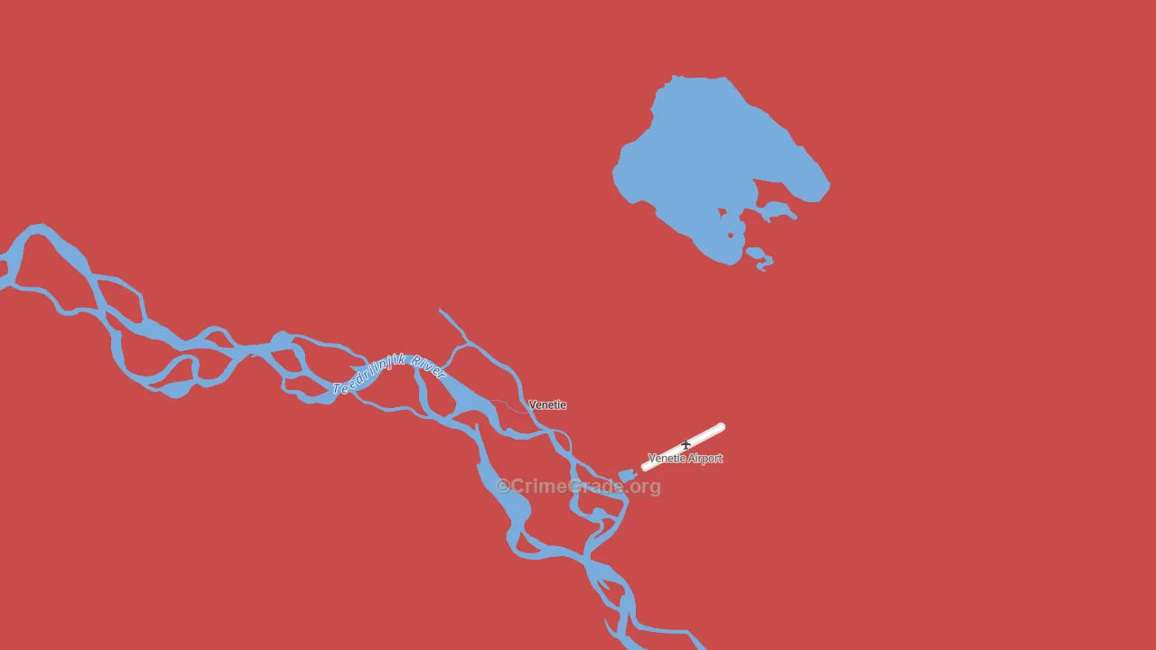 Venetie, AK Map of Murder Rates