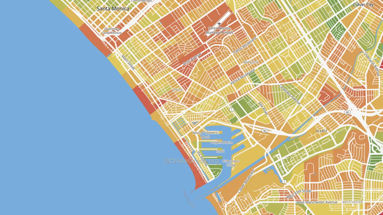 Venice, CA Map of Murder Rates