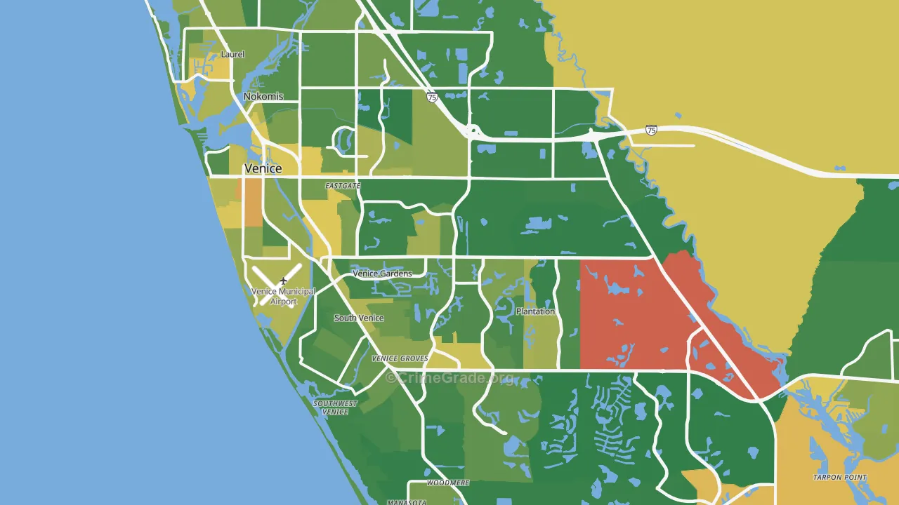 Venice, FL Map of Murder Rates