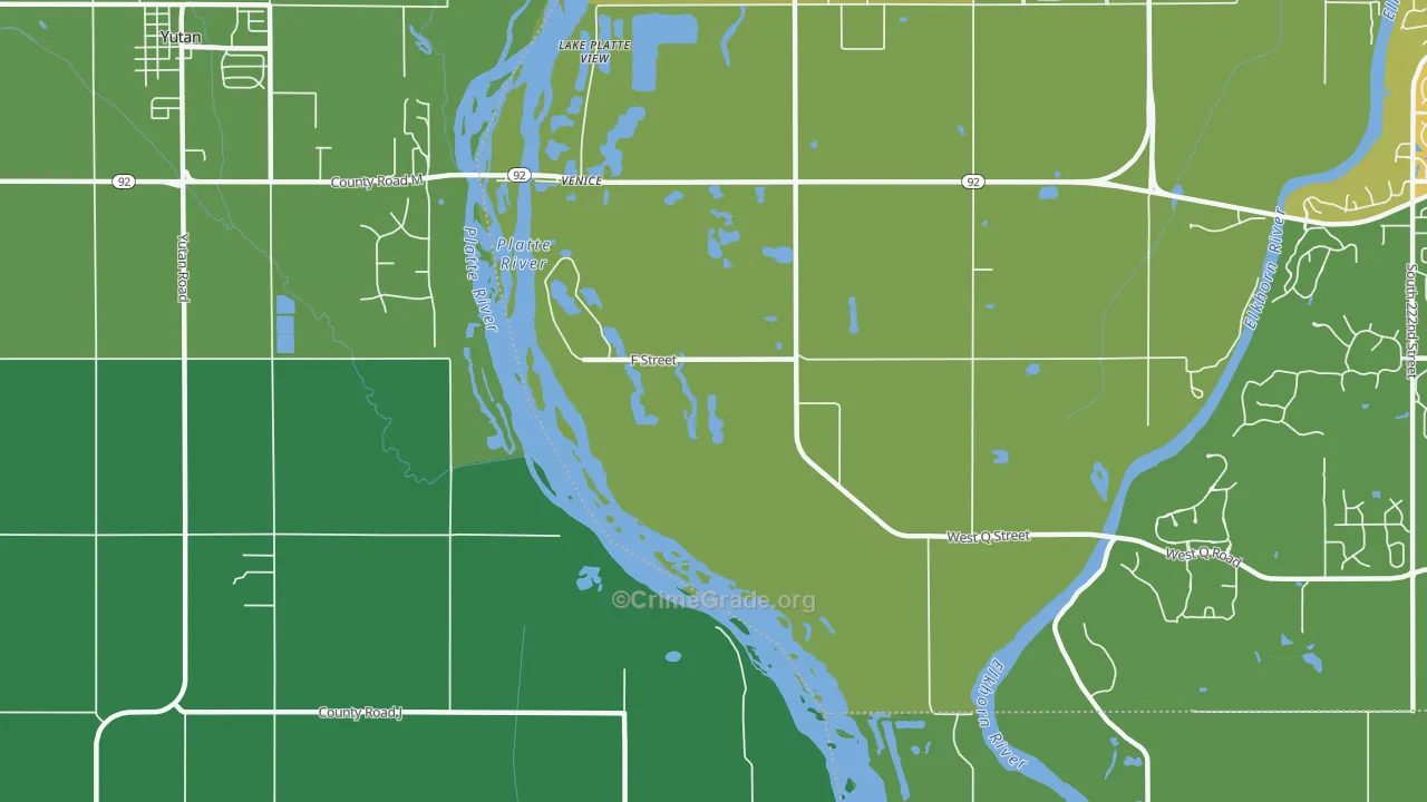 Venice, NE Map of Murder Rates