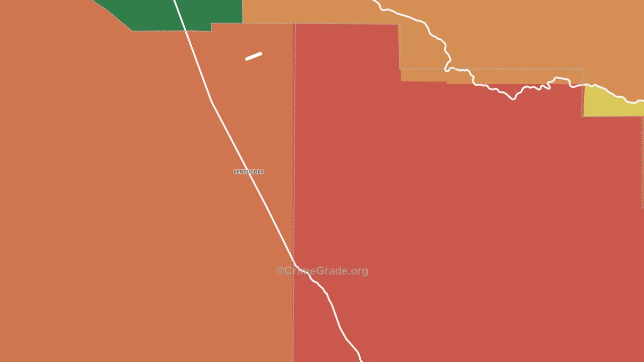 Ventucopa, CA Map of Murder Rates