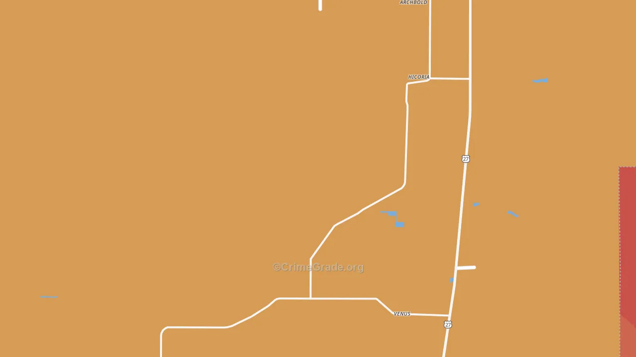 Venus, FL Map of Murder Rates