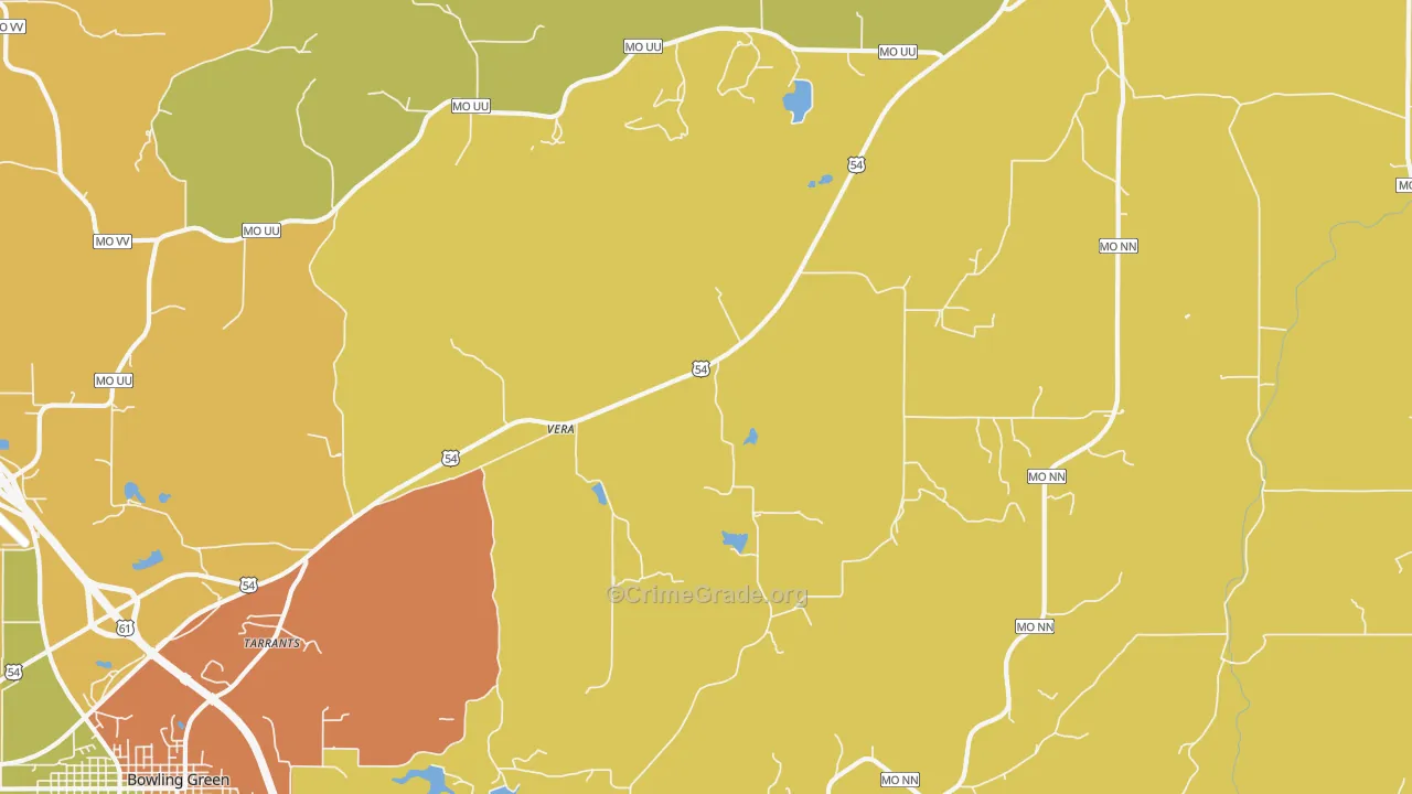 Vera, MO Map of Murder Rates