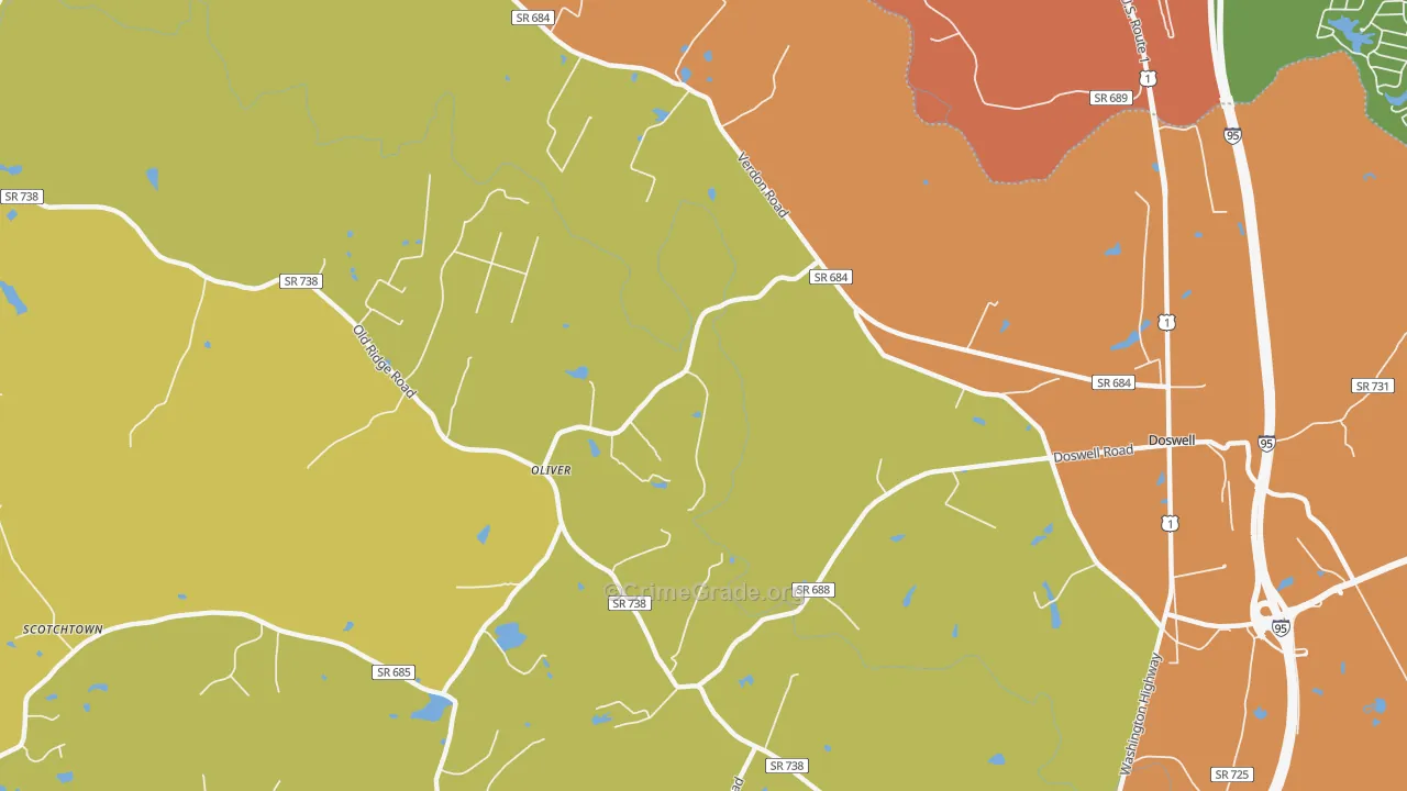 Verdon, VA Map of Murder Rates