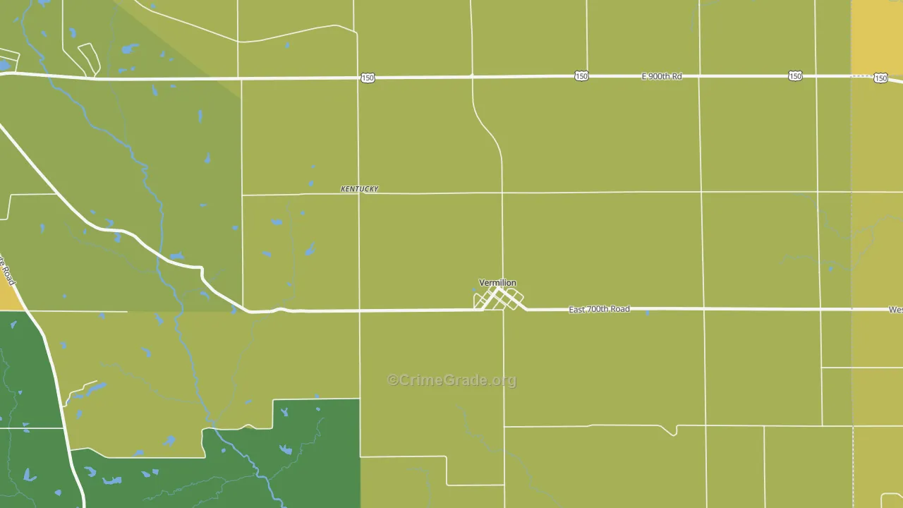 Vermilion, IL Map of Murder Rates