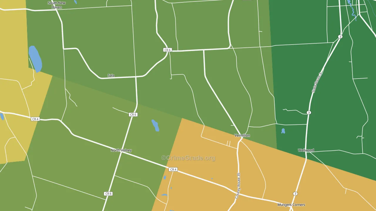 Vermilion, NY Map of Murder Rates