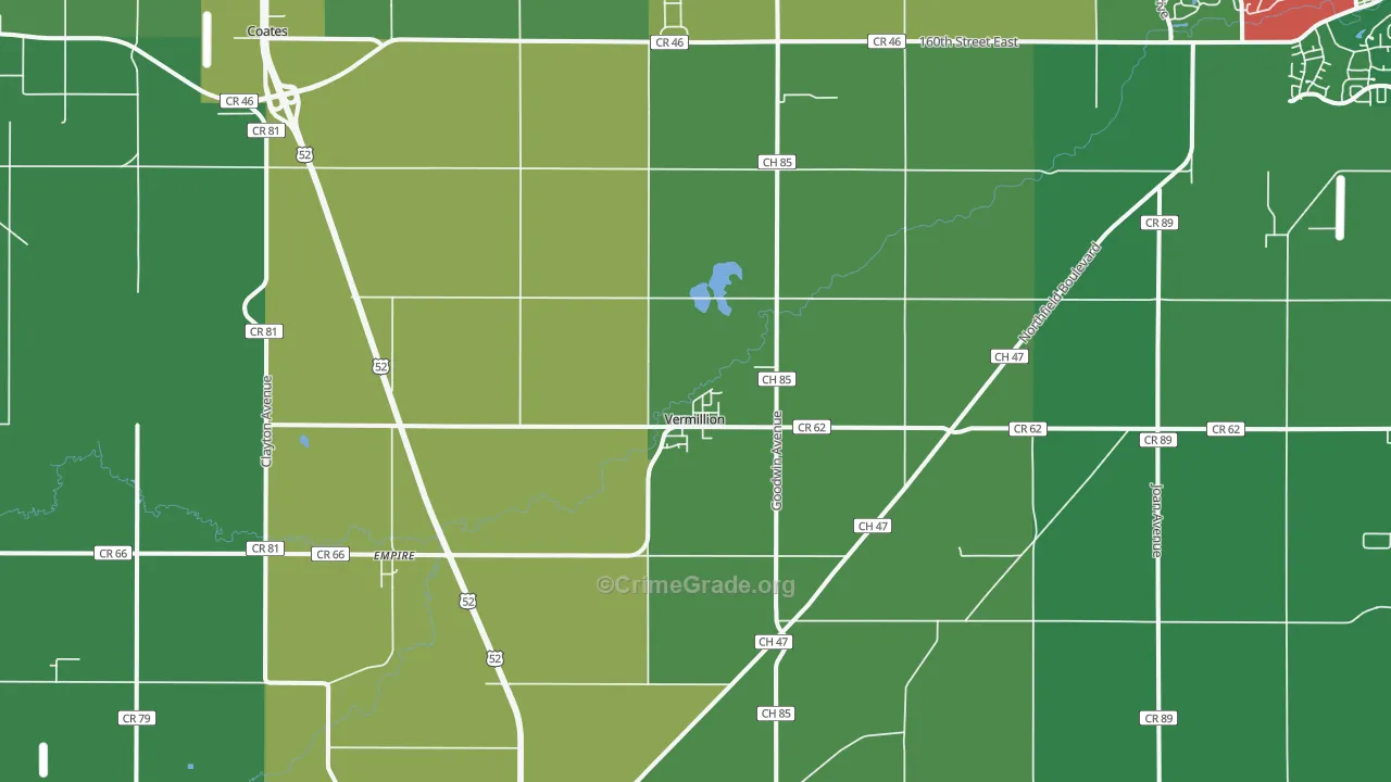 Vermillion, MN Map of Murder Rates