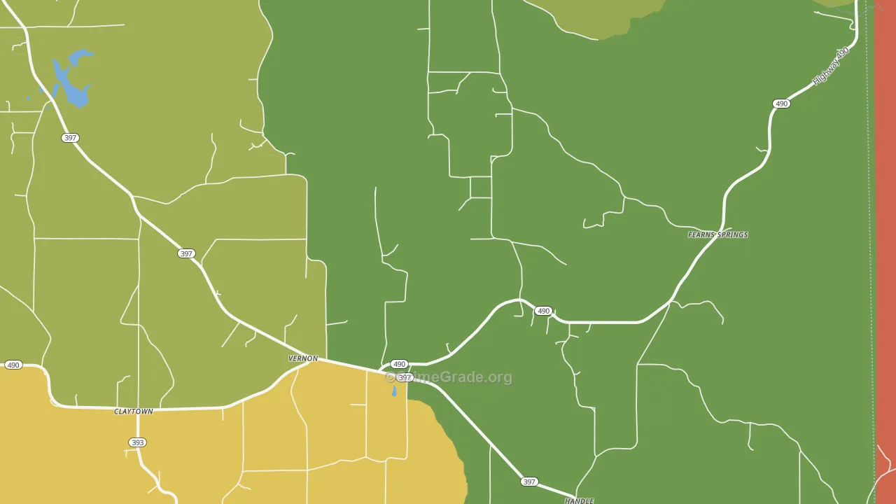 Vernon, MS Map of Murder Rates