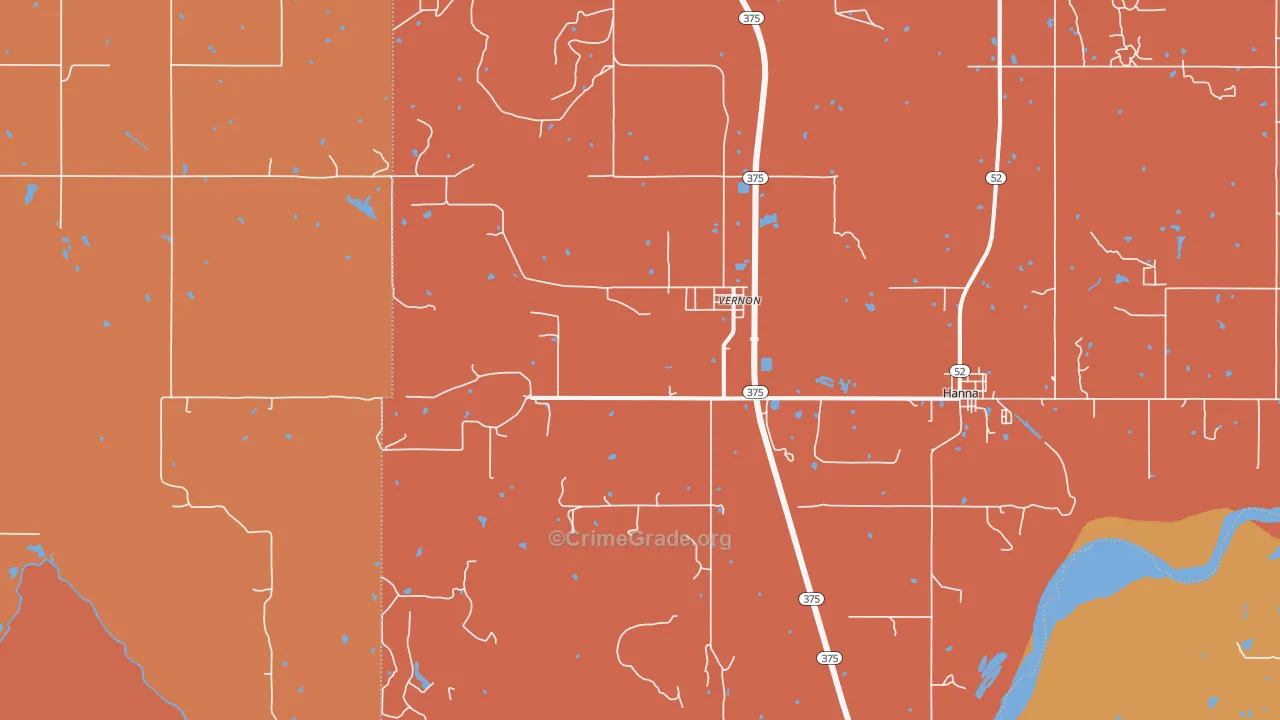 Vernon, OK Map of Murder Rates