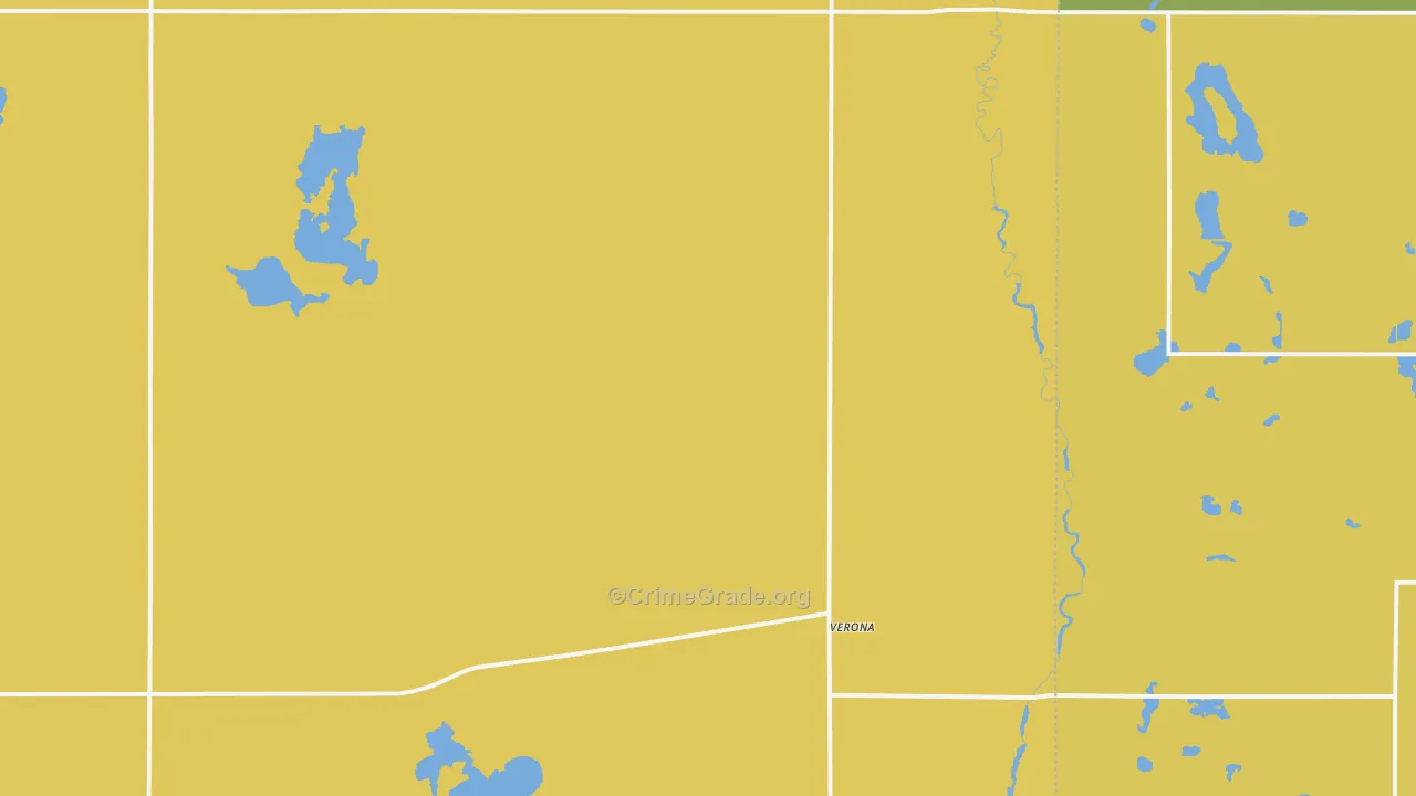 Verona, ND Map of Murder Rates