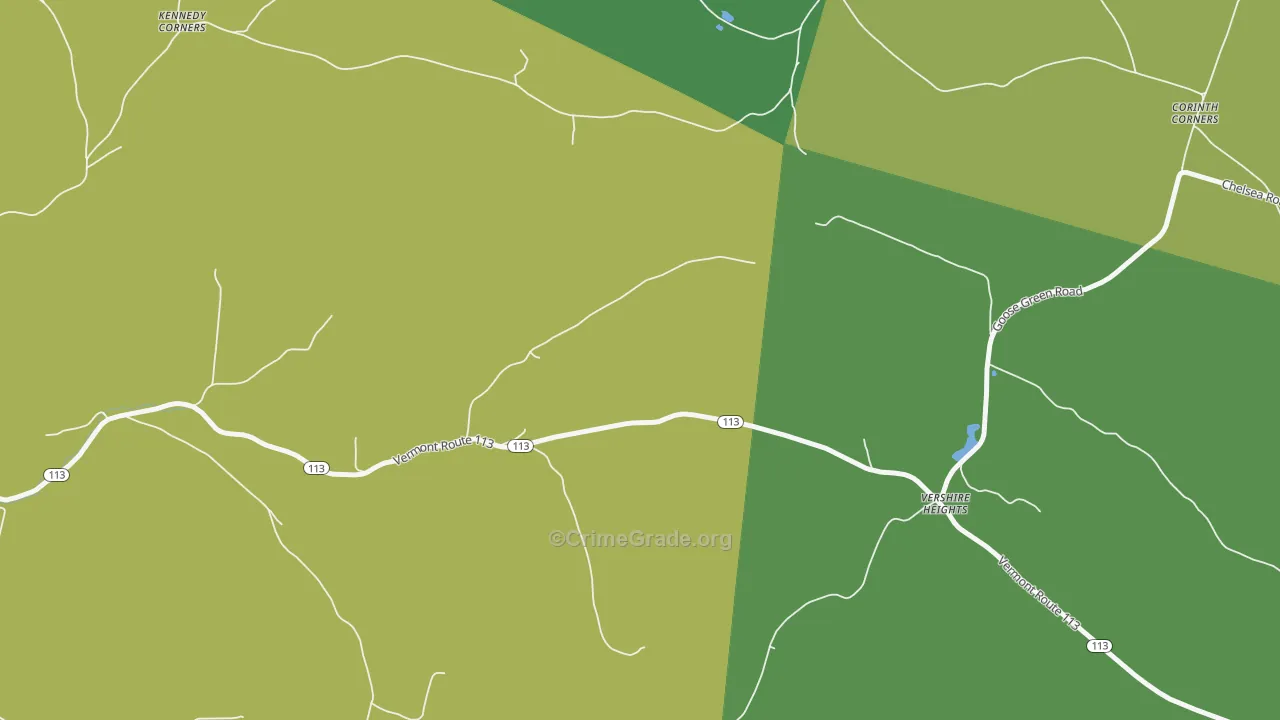 Vershire Heights, VT Map of Murder Rates