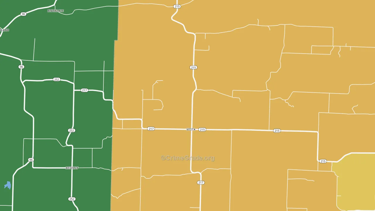 Vesta, AR Map of Murder Rates