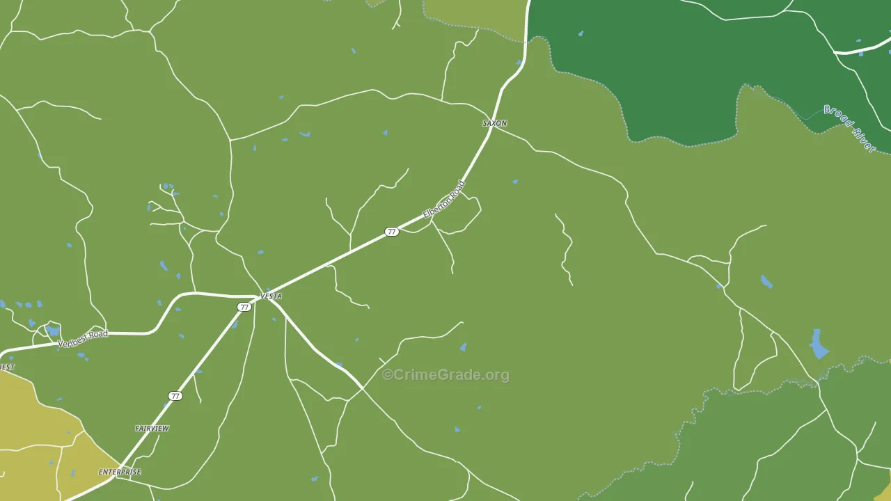 Vesta, GA Map of Murder Rates
