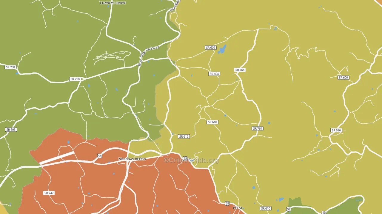 Vesta, VA Map of Murder Rates