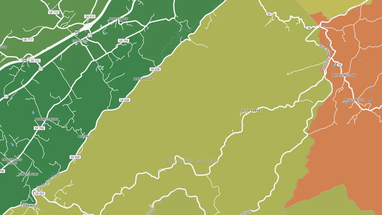 Vesuvius, VA Map of Murder Rates