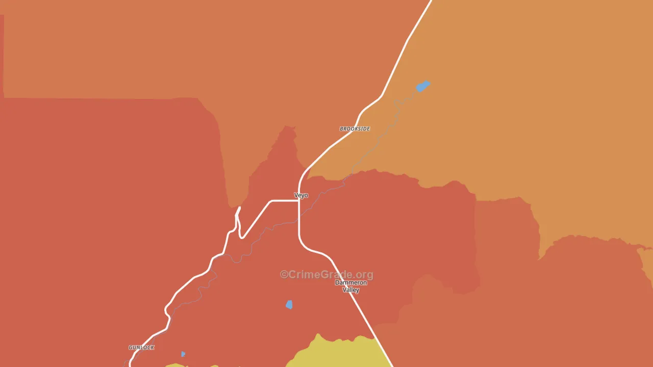 Veyo, UT Map of Murder Rates