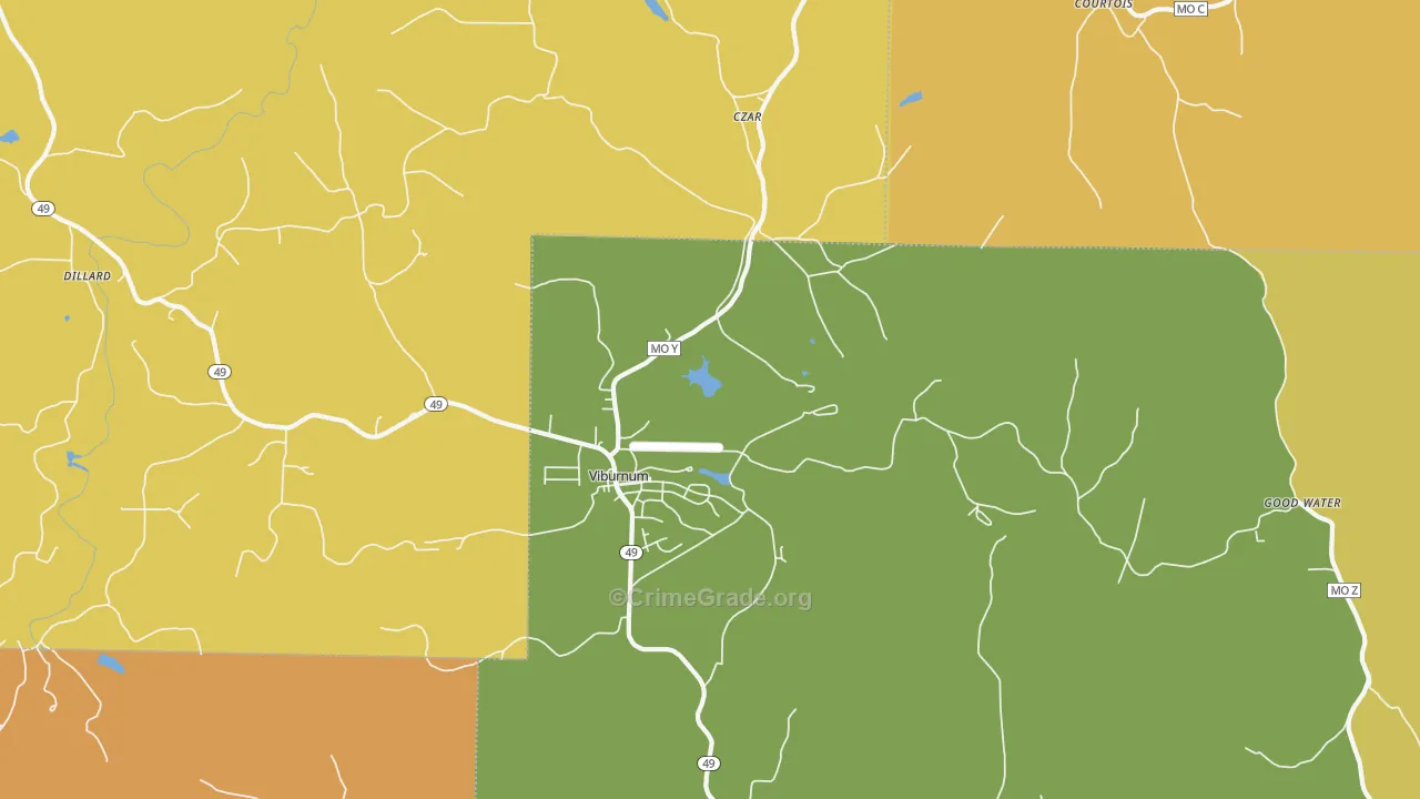Viburnum, MO Map of Murder Rates