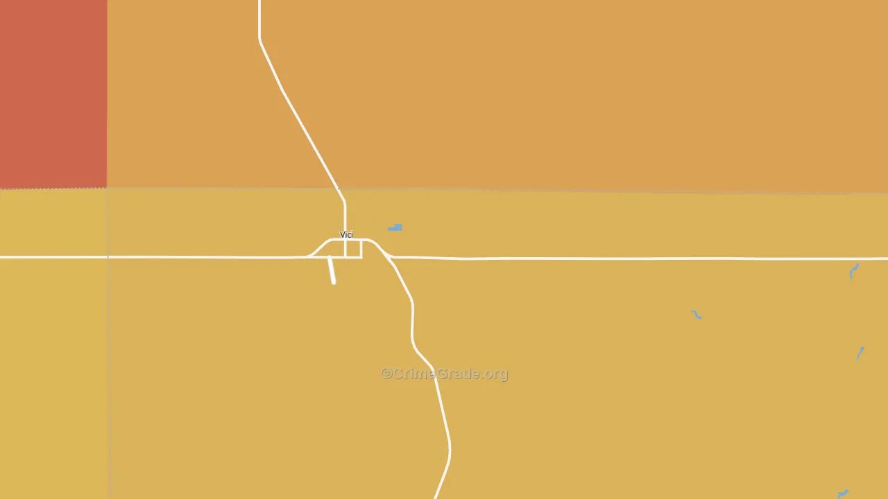 Vici, OK Map of Murder Rates