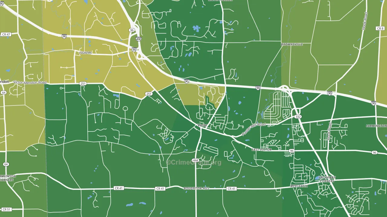 Victor, NY Map of Murder Rates
