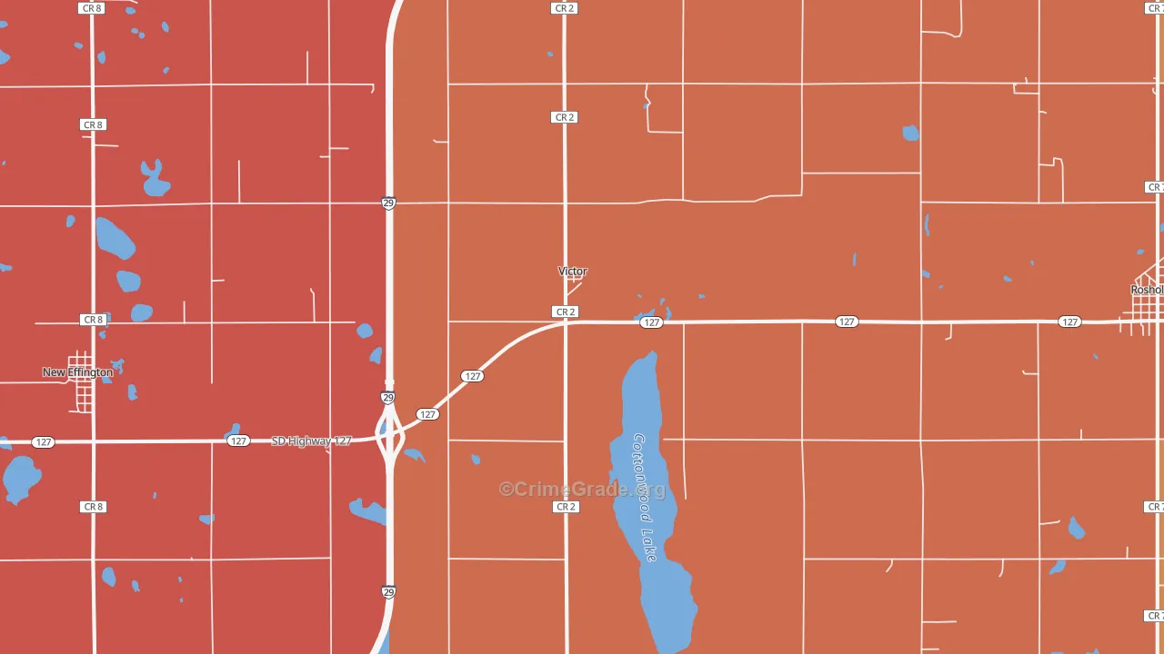 Victor, SD Map of Murder Rates