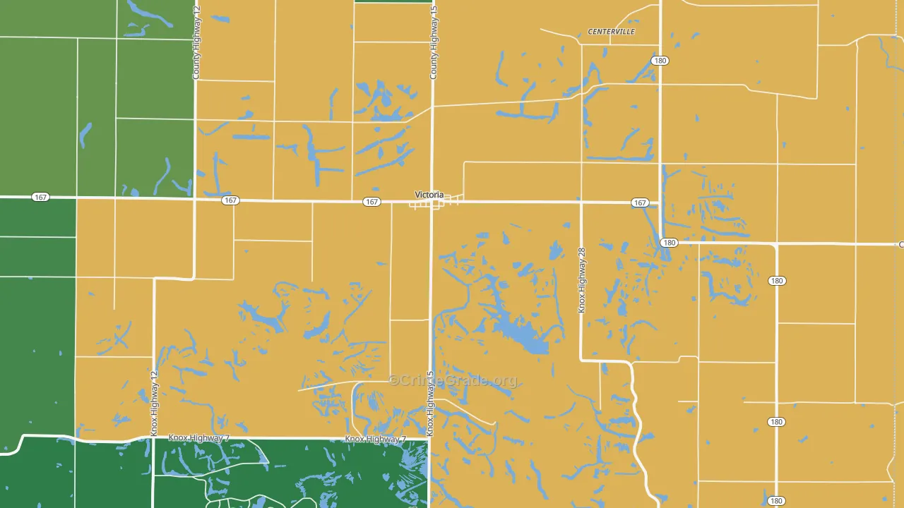 Victoria, IL Map of Murder Rates