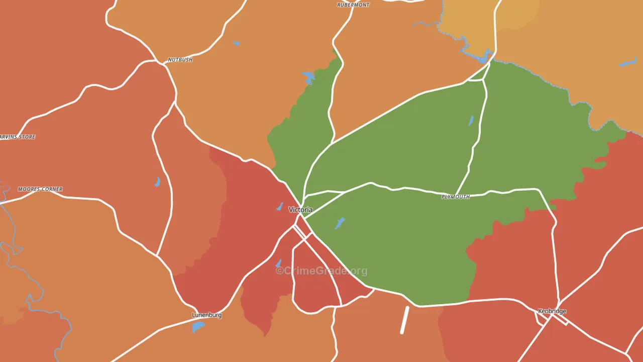 Victoria, VA Map of Murder Rates