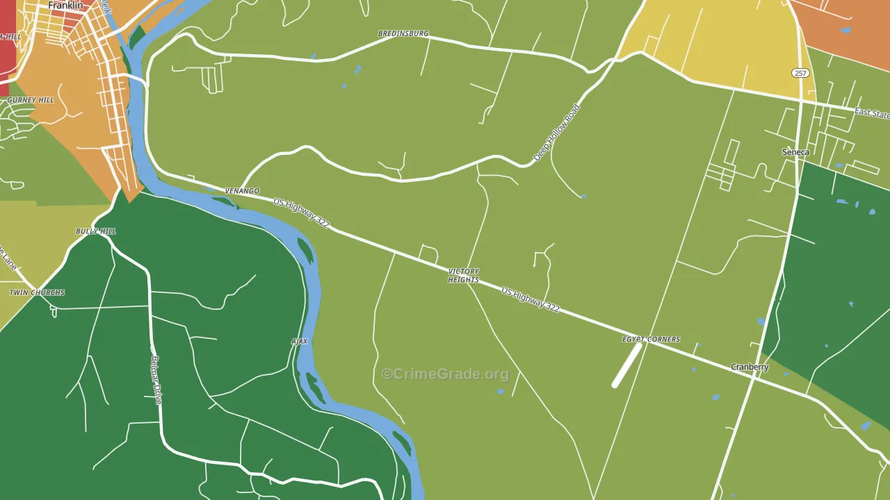 Victory Heights, PA Map of Murder Rates