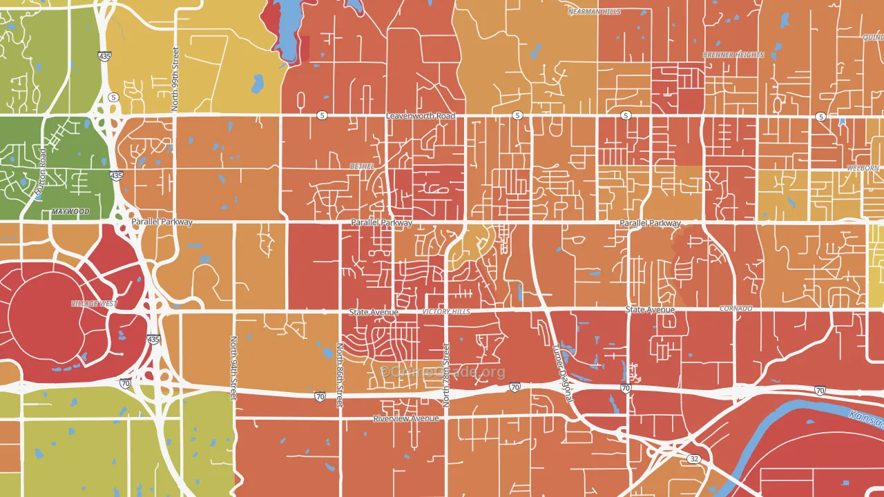 Victory Hills, Kansas City, KS Map of Murder Rates