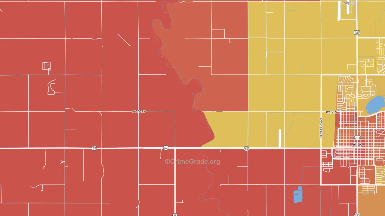Victory, OK Map of Murder Rates