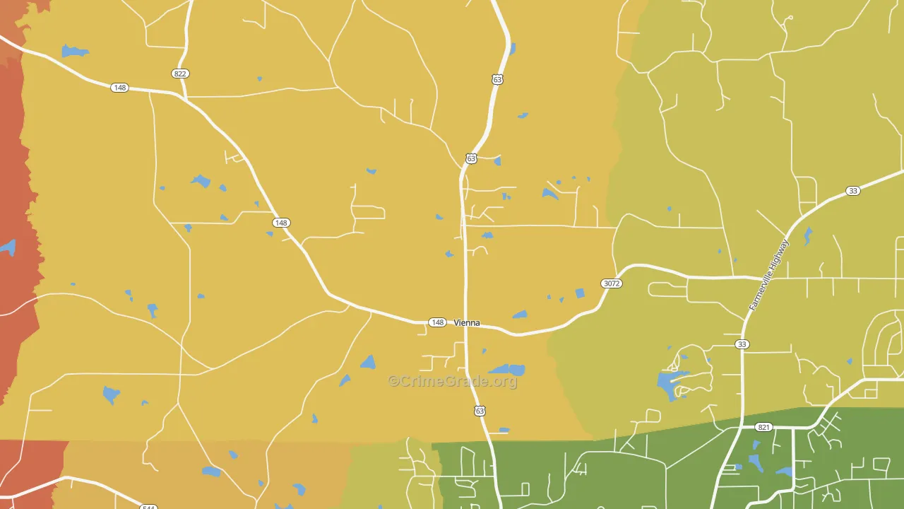 Vienna, LA Map of Murder Rates