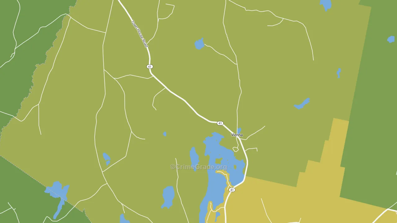 Vienna, ME Map of Murder Rates