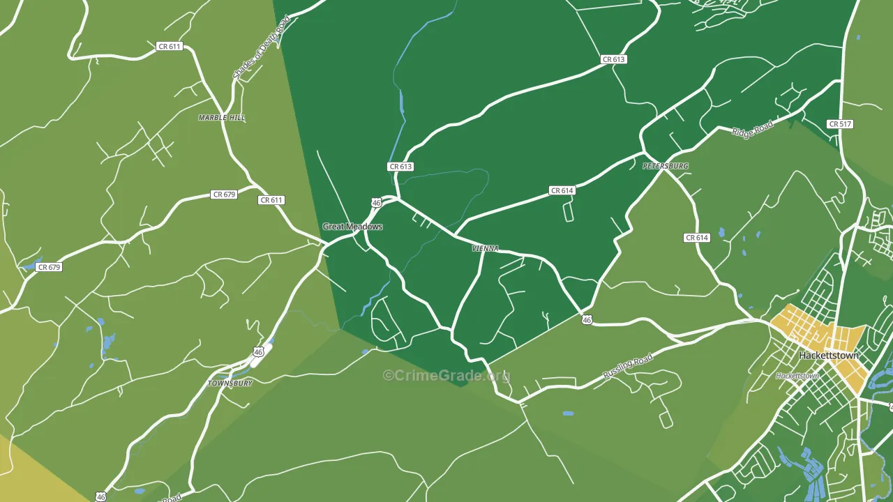 Vienna, NJ Map of Murder Rates
