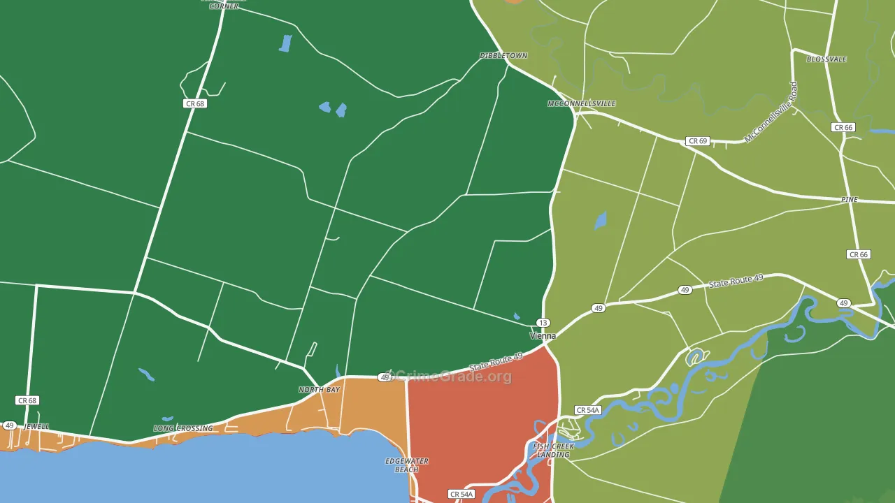 Vienna, NY Map of Murder Rates