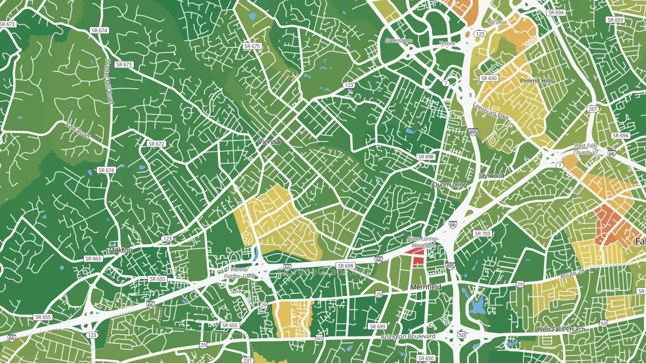 Vienna, VA Map of Murder Rates