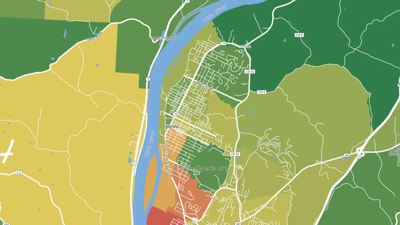 Vienna, WV Map of Murder Rates