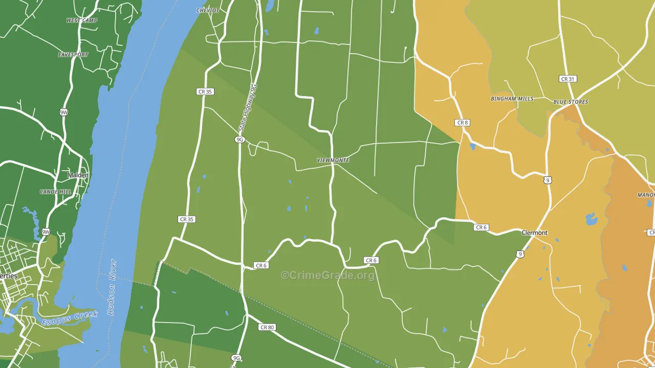Viewmonte, NY Map of Murder Rates