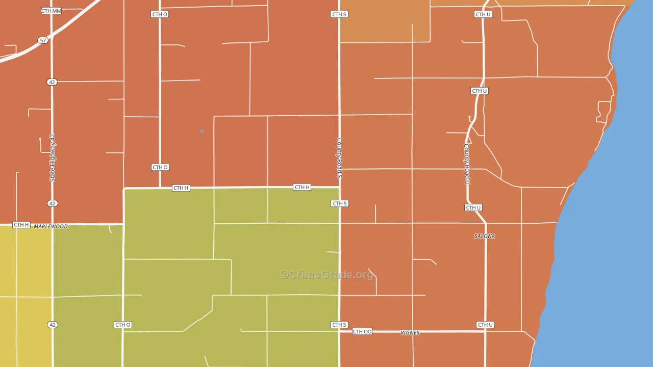Vignes, WI Map of Murder Rates